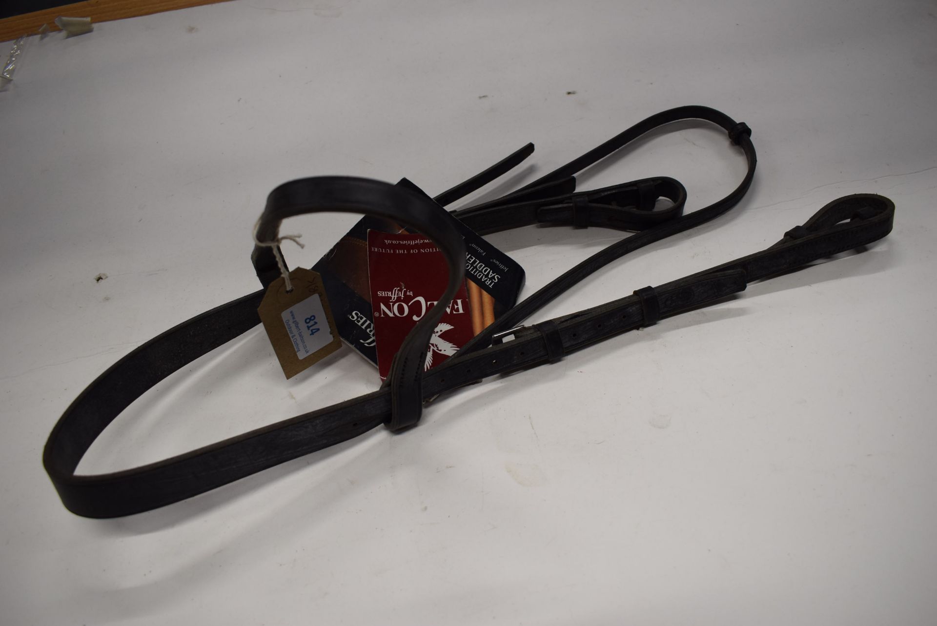 Jefferies Falcon Headstall Plain Brow 16mm Cob Black