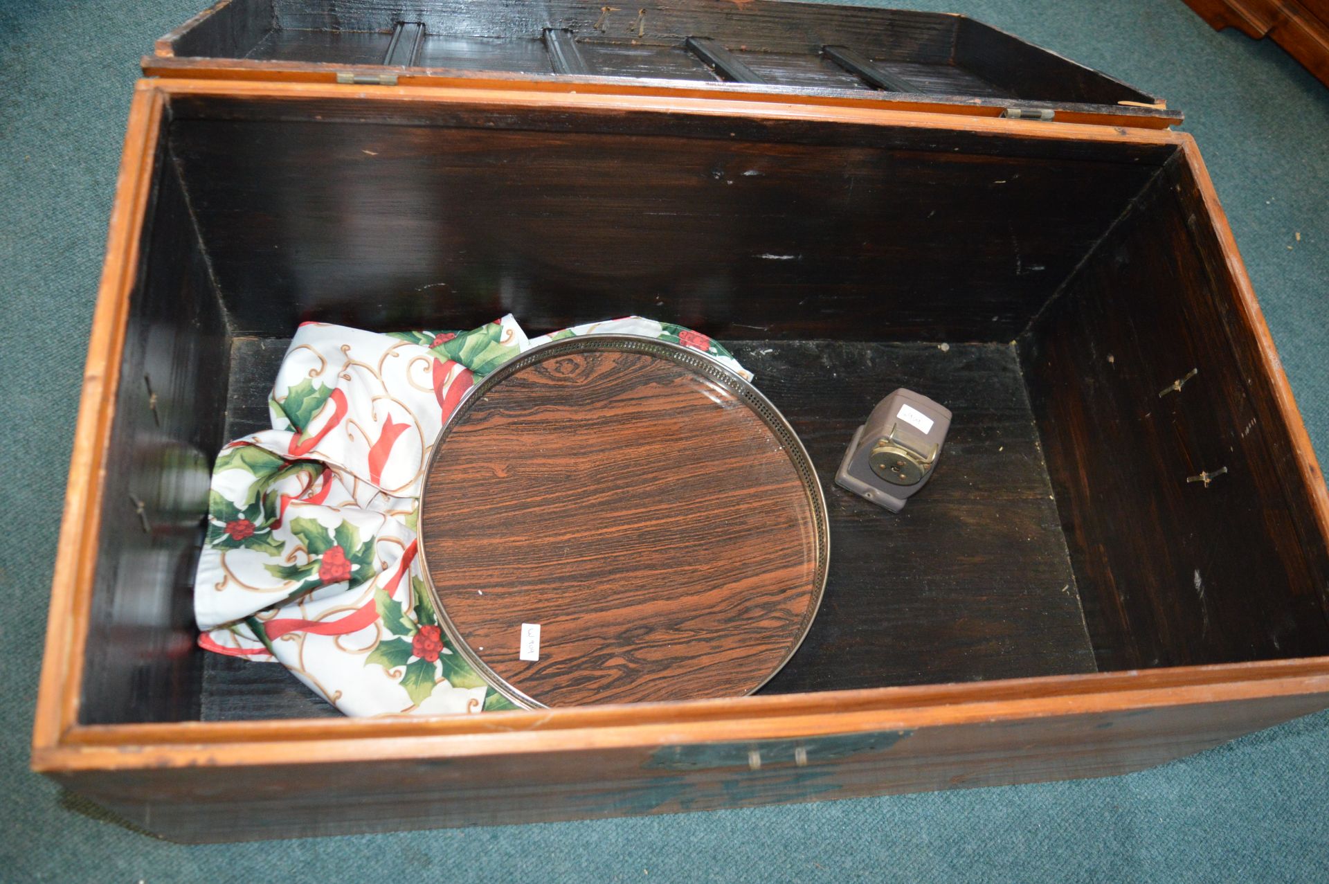 Chinese Wooden Chest and Contents - Image 4 of 5