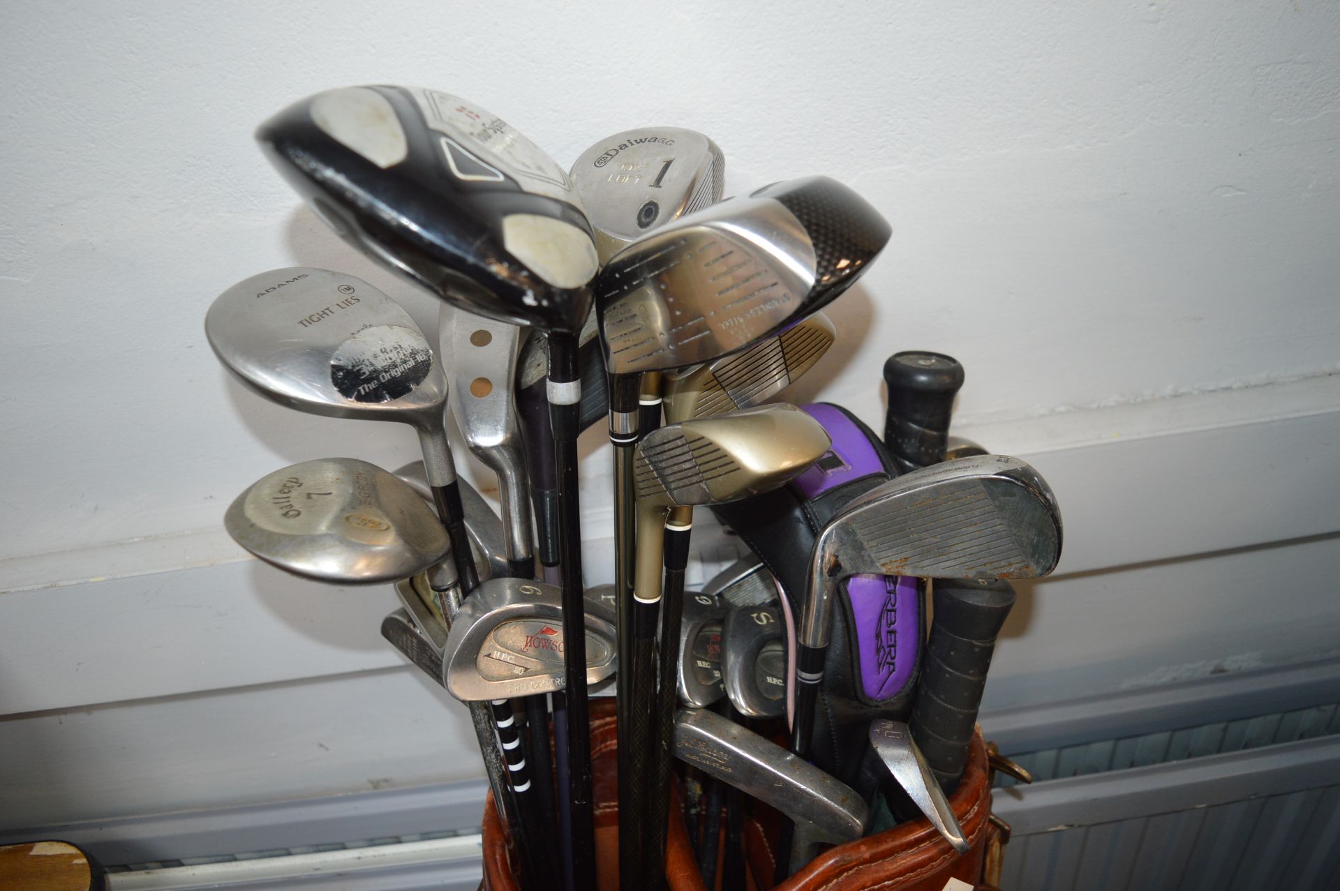 Golf Bag and Assorted Vintage Golf Clubs - Image 2 of 2