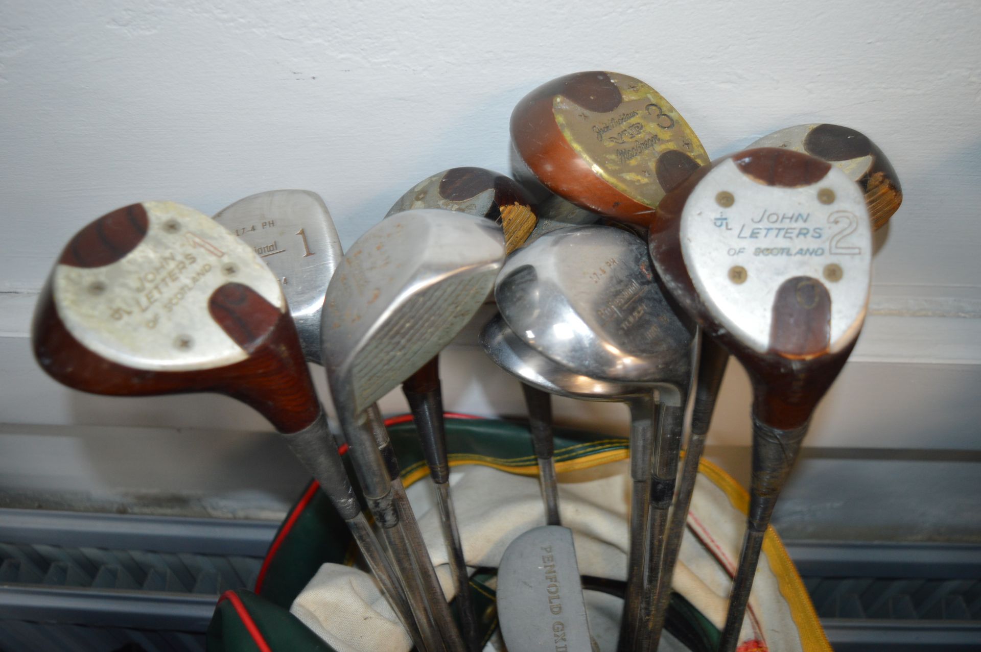 Golf Bag and Assorted Vintage Golf Clubs - Image 2 of 2