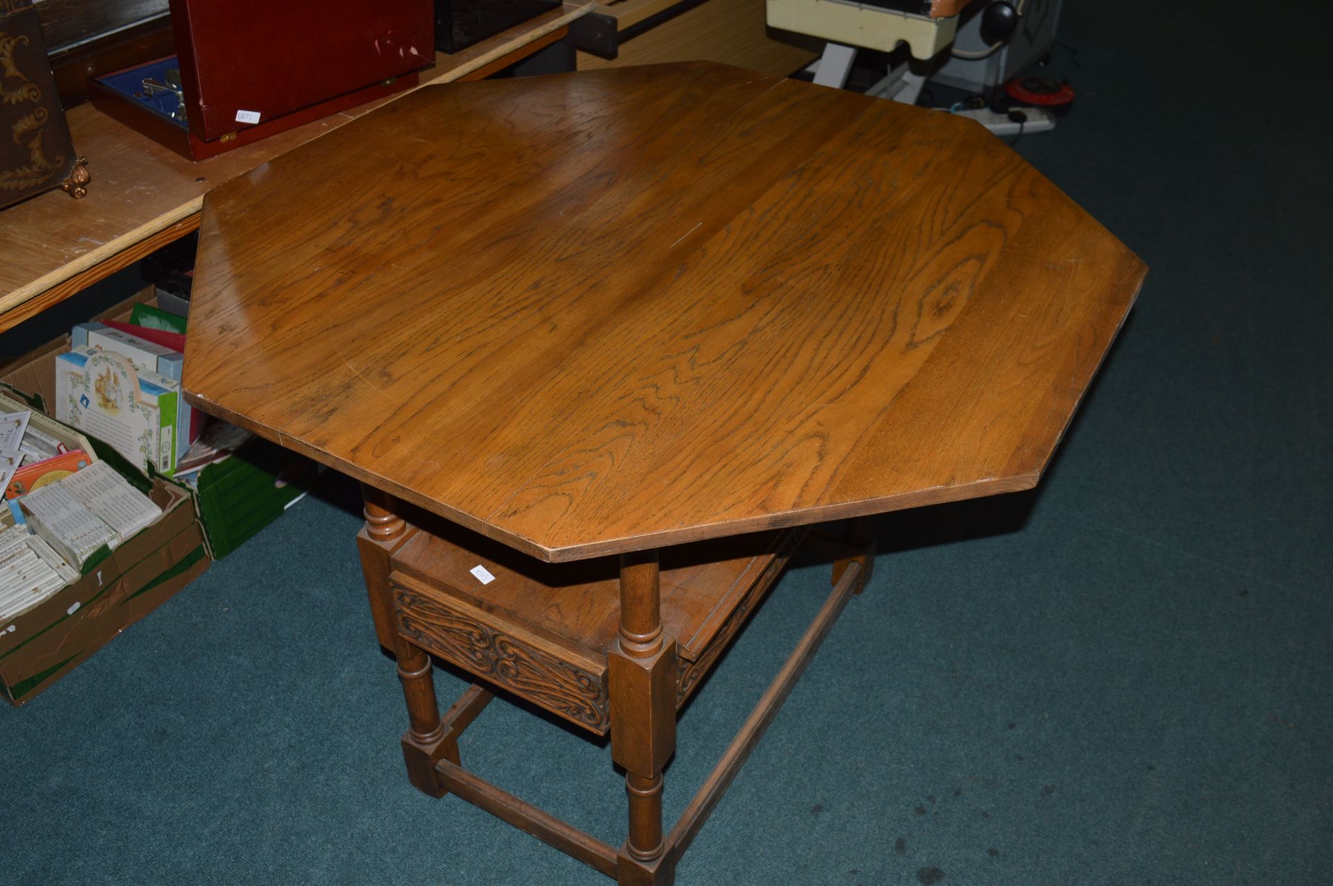Light Oak Carved Monks Bench - Image 3 of 3