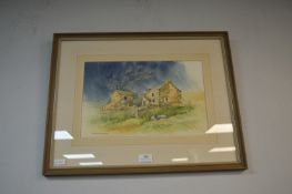 Original Framed Watercolour Pennine Farm Scene by Rishard H. Pearson