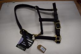 Fal Pro Italian Leather Head Collar Cob Size Black
