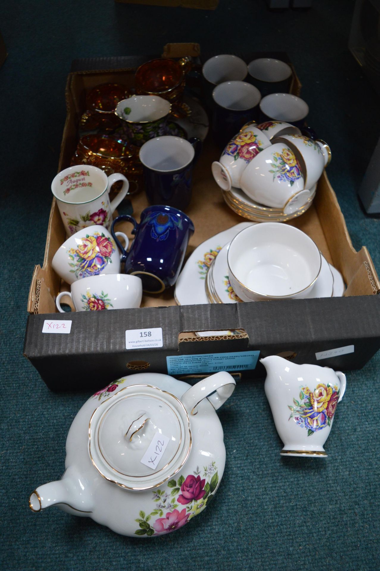 Vintage Pottery Part Tea Sets, Cups & Saucers, etc. Including Denby