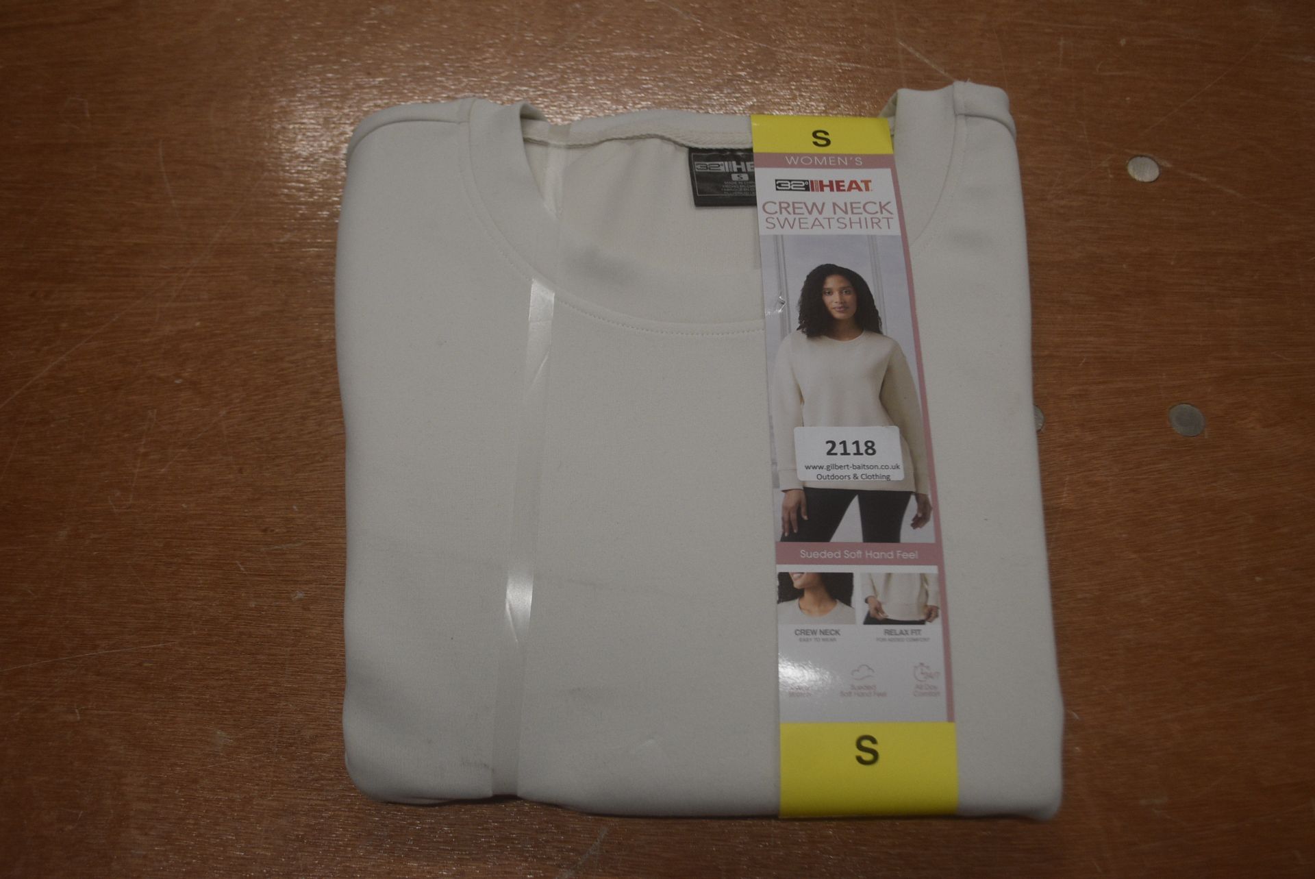 *32 Degrees Heat Sueded Soft Feel Crewneck Jumper in Cream Size: S