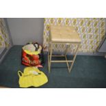 Gold Upholstered Stool, and a Quantity of Yellow Bikinis