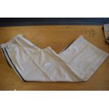 *Cream Side Stripe Wide Leg Trousers Size: XL