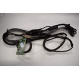 Olympian Bridle with Raised Brow & Flash Noseband Pony Size Brown English Leather