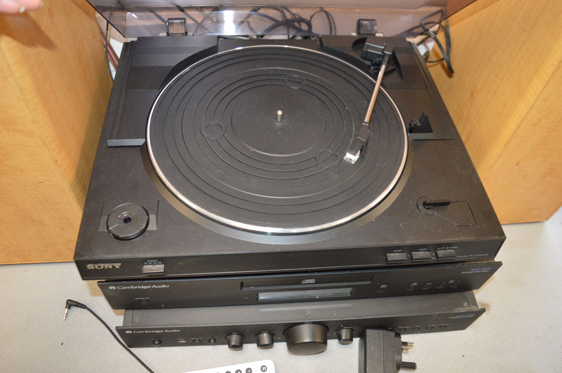 Assorted Audio Including Cambridge Azur Amp & CD Player, Sony Turntable, Acoustic Solutions - Image 2 of 2