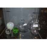 Glass Easter Eggs and Paperweights