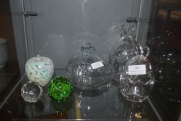 Glass Easter Eggs and Paperweights
