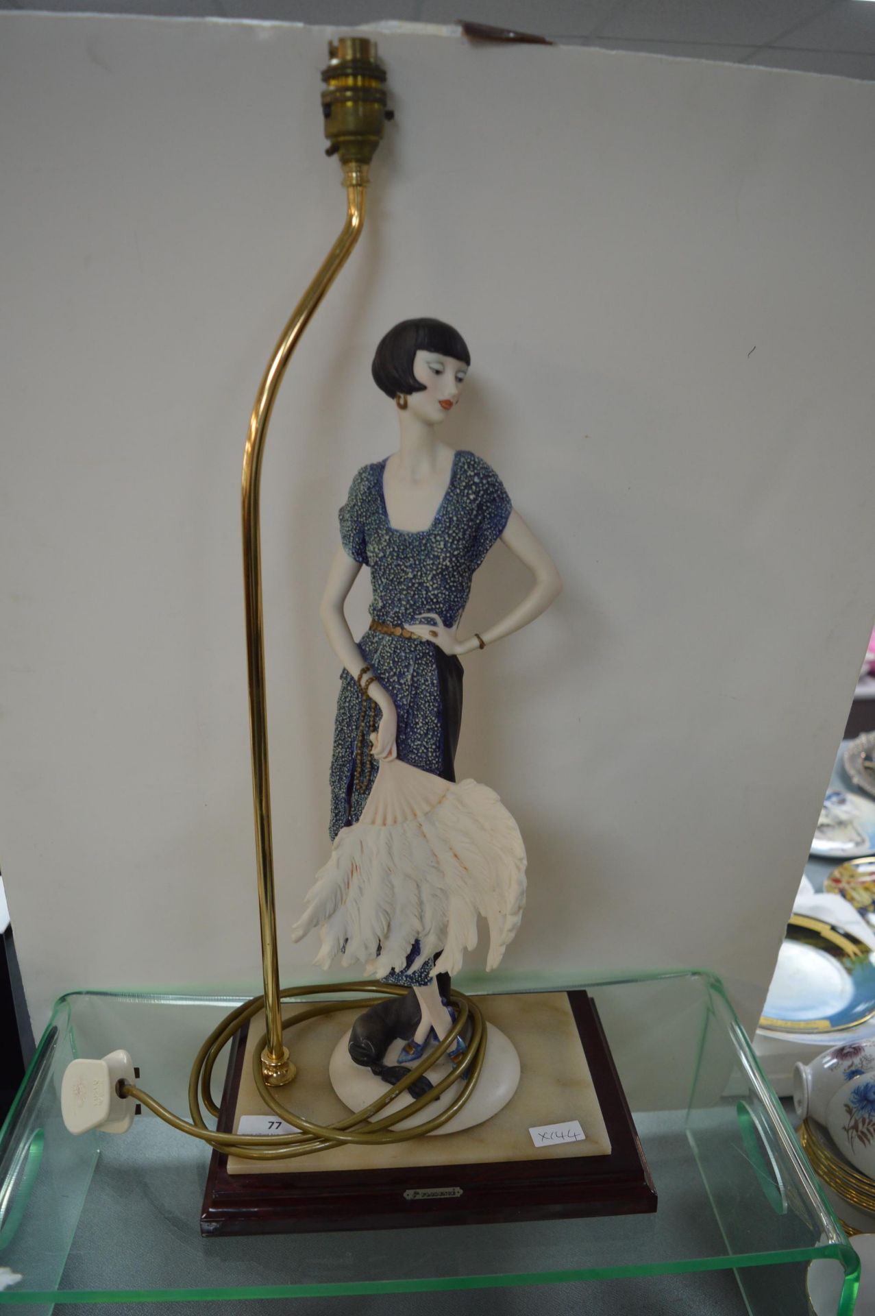 Large Art Deco Flapper Style Table Lamp Entitled Florence - Image 2 of 2