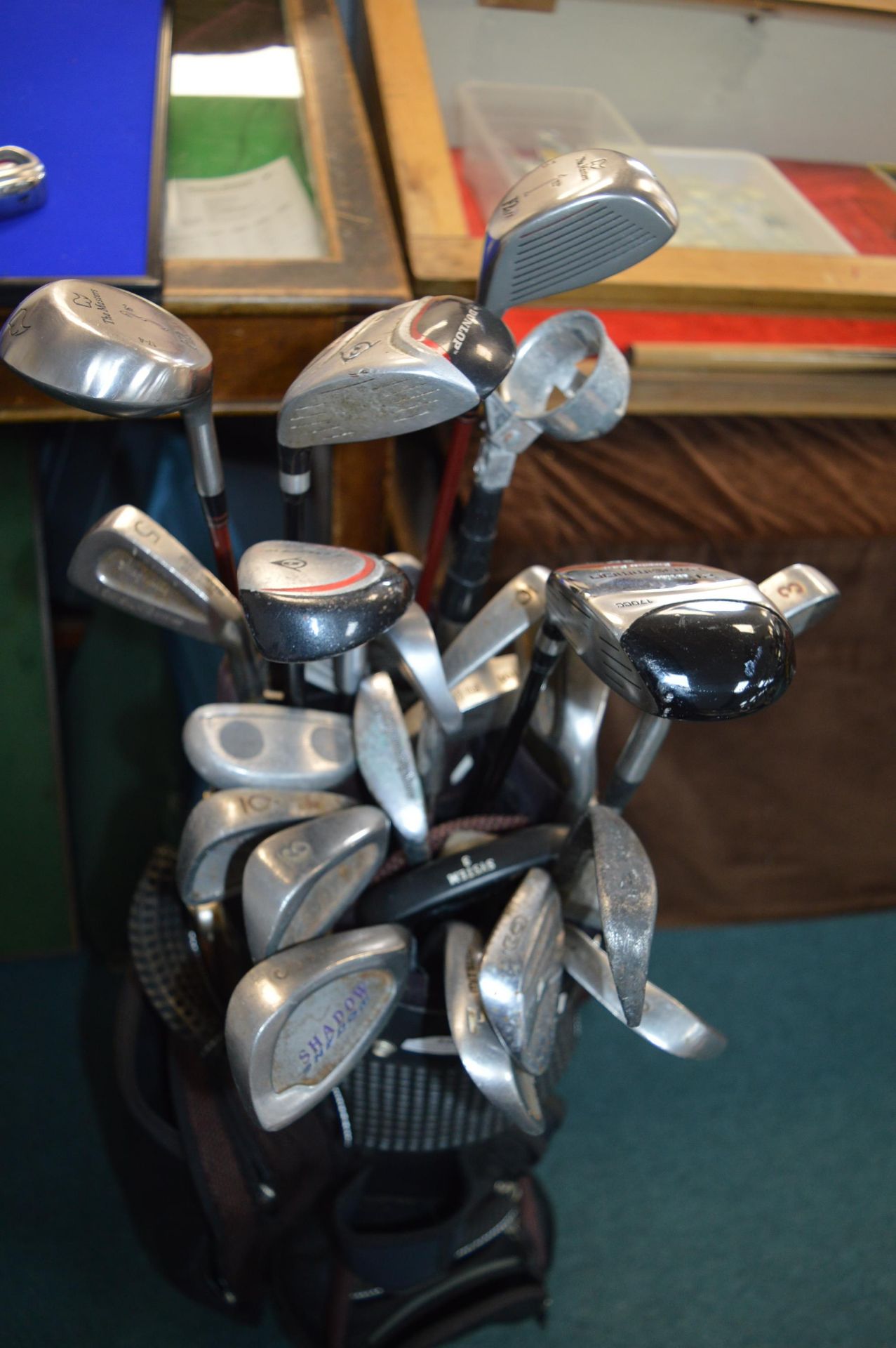 Golf Bag and Assorted Vintage Golf Clubs - Image 2 of 2