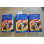 3x Harry Potter First Edition Books