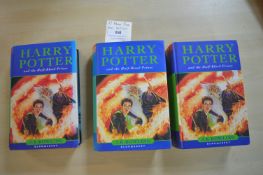 3x Harry Potter First Edition Books