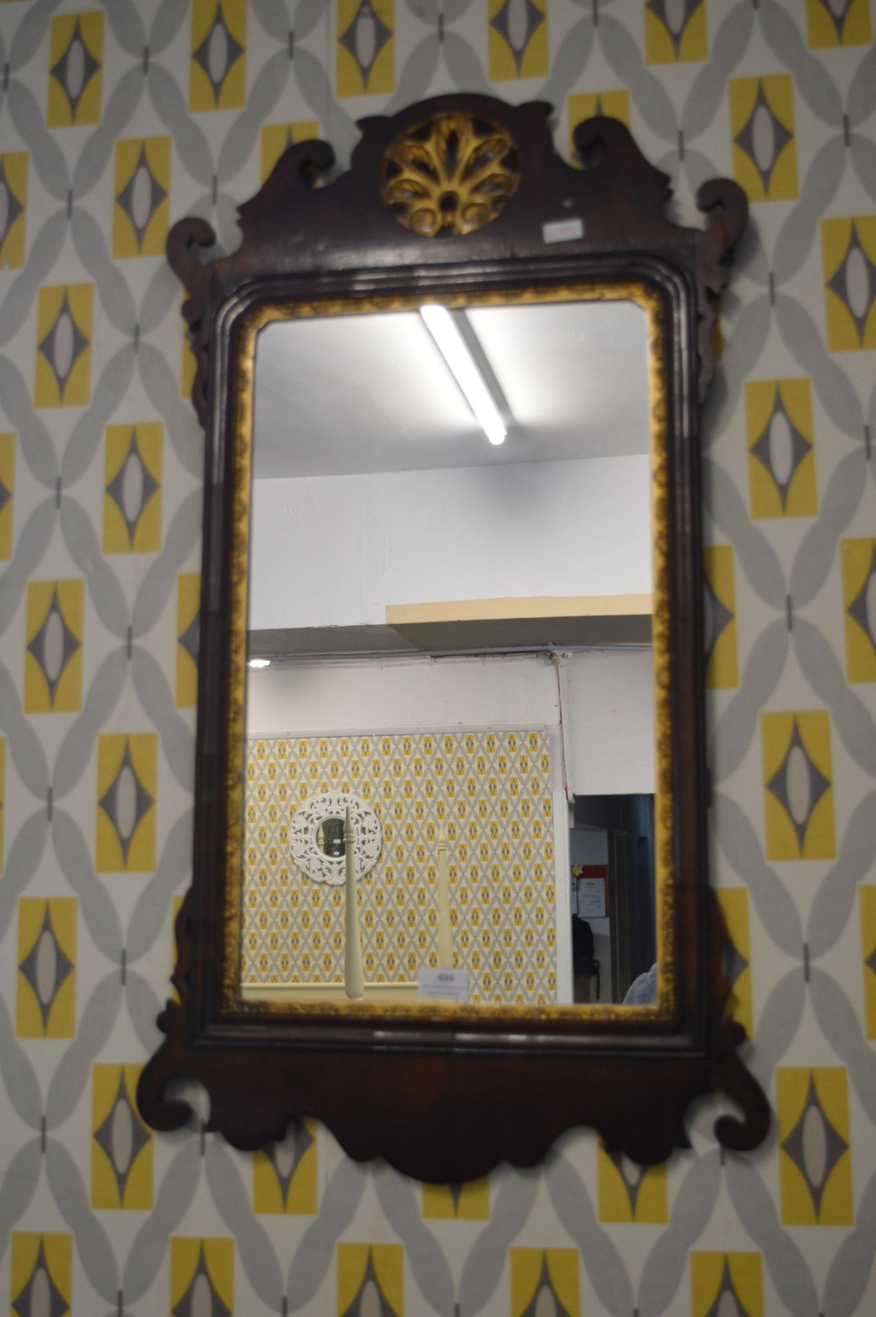 Period Mahogany Framed Mirror with Replaceable Glass