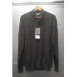 *Hayward 100% Merino Wool Light Jumper in Charcoal Size: L