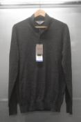 *Hayward 100% Merino Wool Light Jumper in Charcoal Size: L