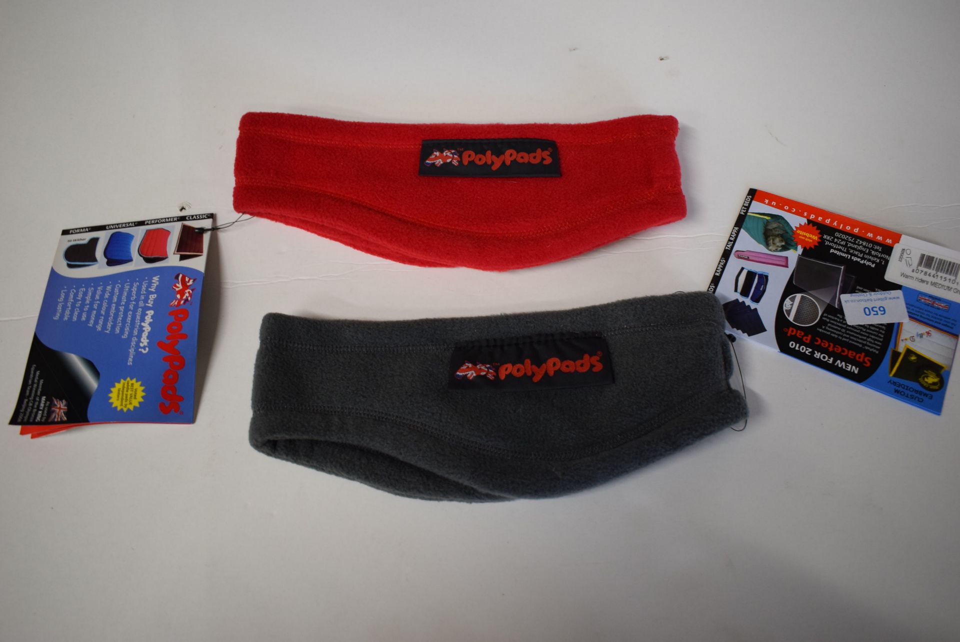 2x Poly Pads Warm Riders Size: M (1x red, 1x grey)