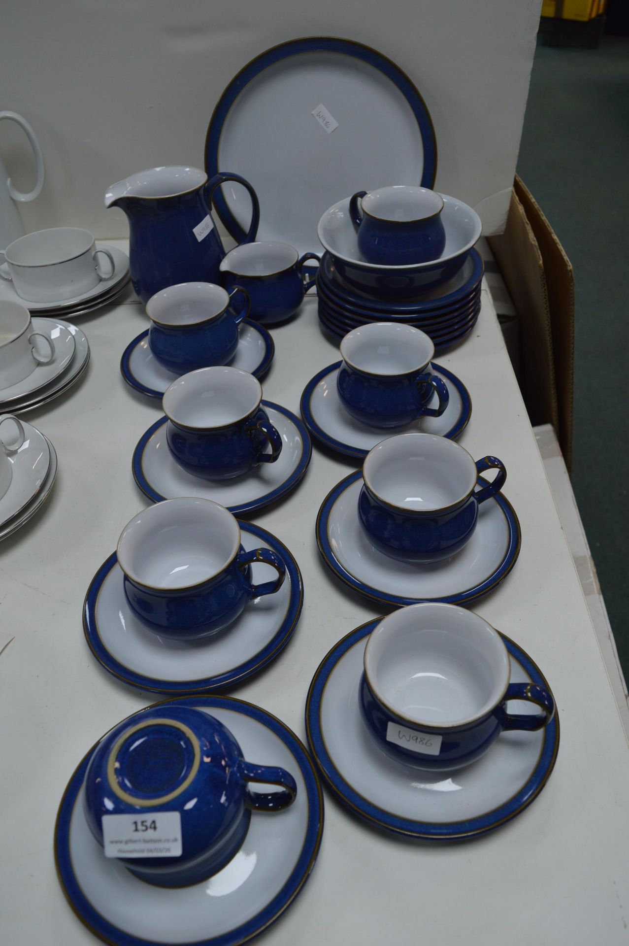 Denby Blue & White Tableware 20+pcs