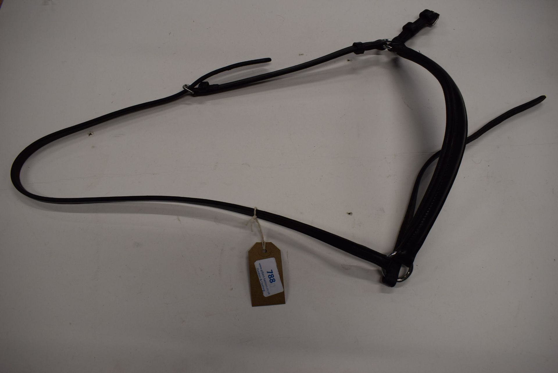 Leather Drop Noseband Raised & Padded Full Size Black