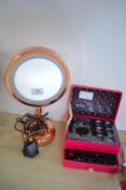 Makeup Mirror, plus Jewellery Box and Contents