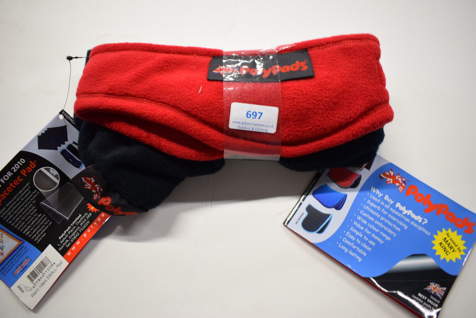 1x Poly Pads Warm Rider in Red Size: S, and 1x Poly Pads Neck Wrap