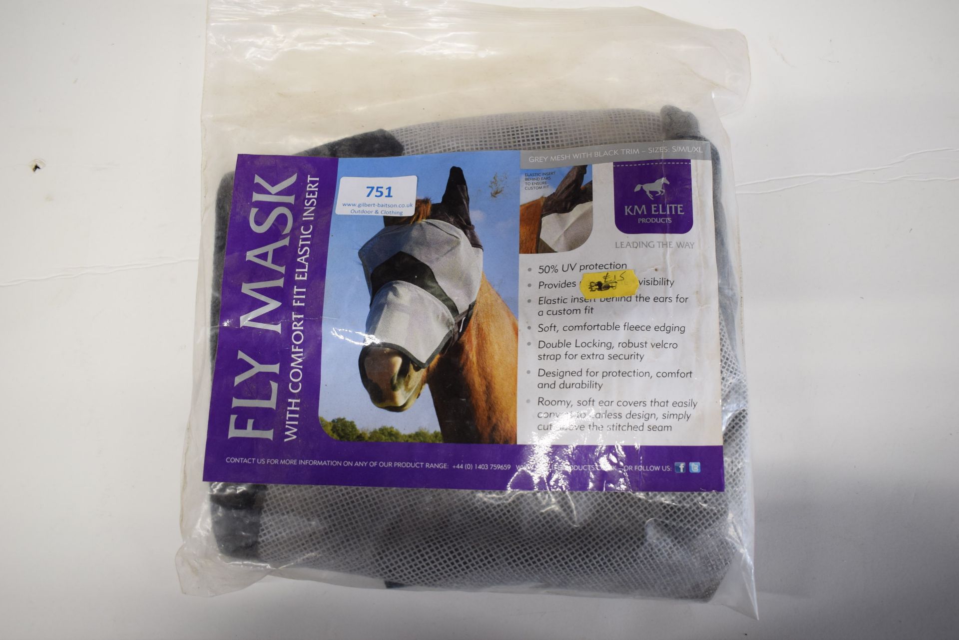 KM Elite Fly Mask with Comfort Fit Elastic Insert