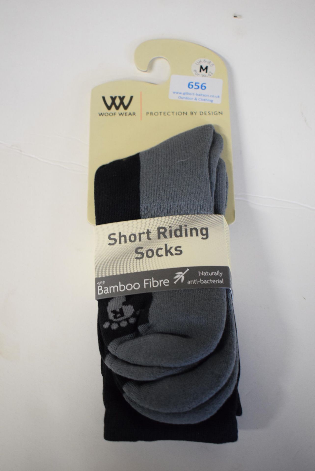 Woof Wear Short Riding Socks with Bamboo Fibre Size: M 6-8.5