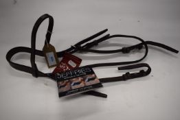 Jefferies Falcon Headstall Plain Brow Band 13mm Pony Havanna