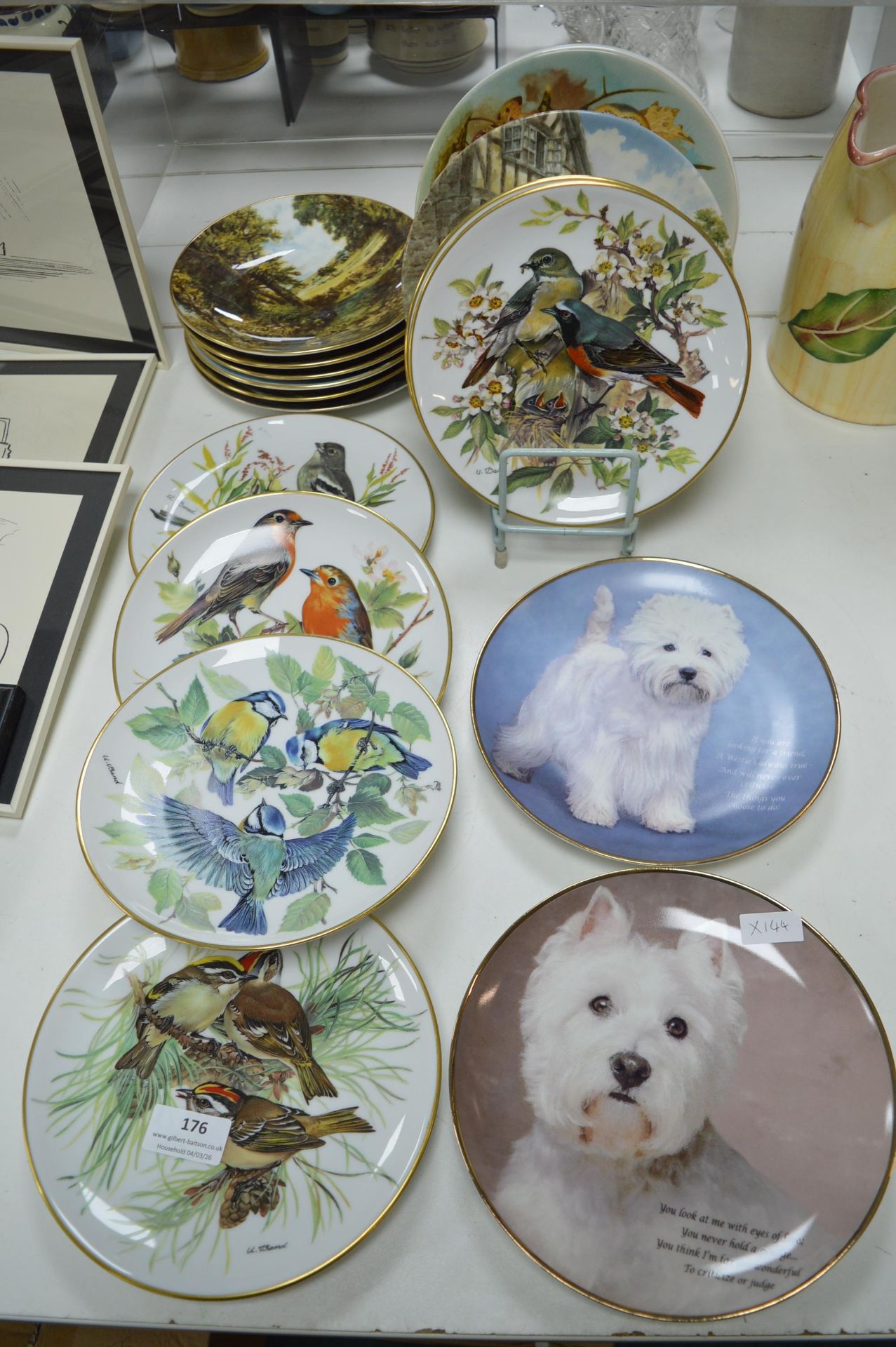 Decorative Wall Plates Including WWF Birds etc.