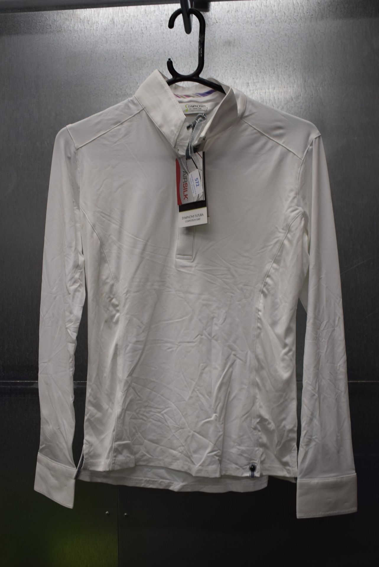 Symphony Futura Long Sleeve White Competition Shirt Size: 12