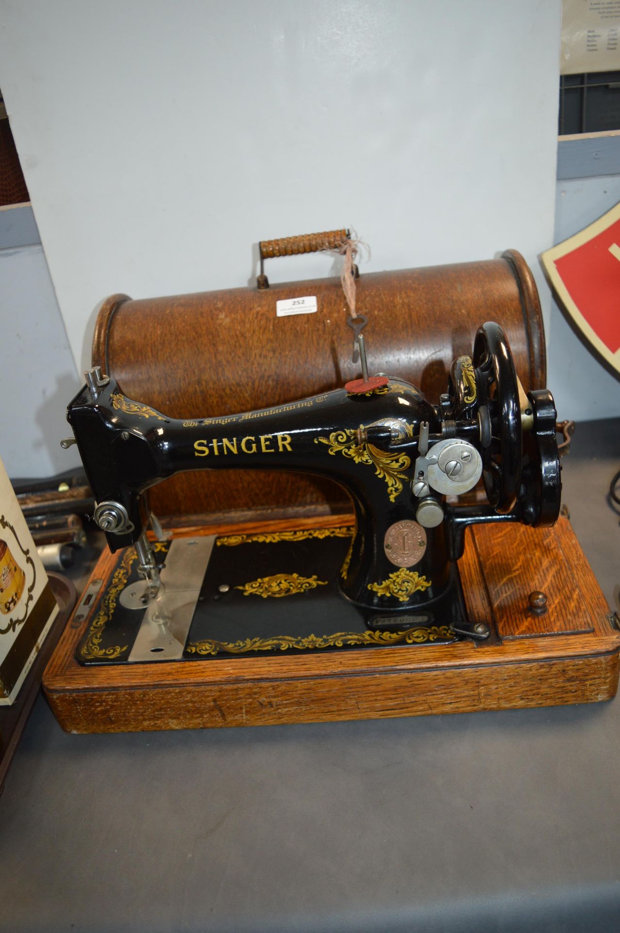 Vintage Singer Portable Manual Sewing Machine with Case - Image 2 of 2
