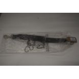 Sabre Leather Clip-On Adjustable Running Martingale Attachment in Black Size: Full