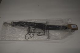 Sabre Leather Clip-On Adjustable Running Martingale Attachment in Black Size: Full