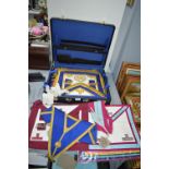 Case of Masonic Aprons and Sashes etc.