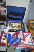 Case of Masonic Aprons and Sashes etc.