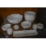 White Cabbage Leaf Design Pottery by Wedgwood etc.