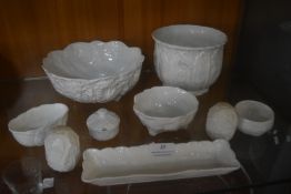 White Cabbage Leaf Design Pottery by Wedgwood etc.