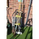 Large Tub of Garden Tools plus Steps and Sack Barrow