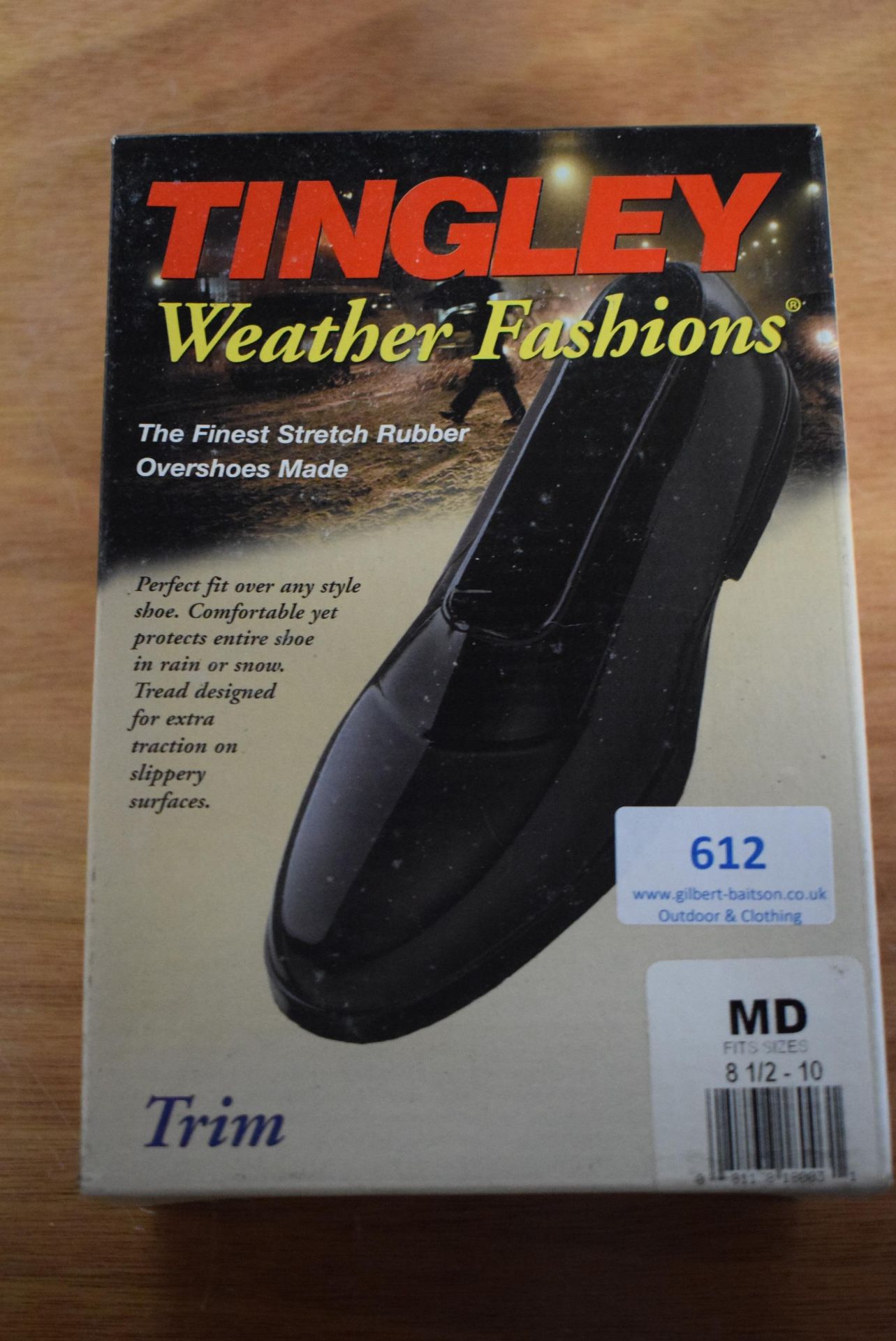 Tingley Trim Stretch Rubber Overshoes in Black Size: M (American 8.5-10)