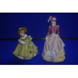 Coalport Age of Elegance Figurine - Hyde Park, plus an Alfretto Figurine