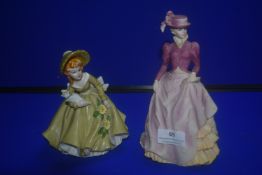 Coalport Age of Elegance Figurine - Hyde Park, plus an Alfretto Figurine