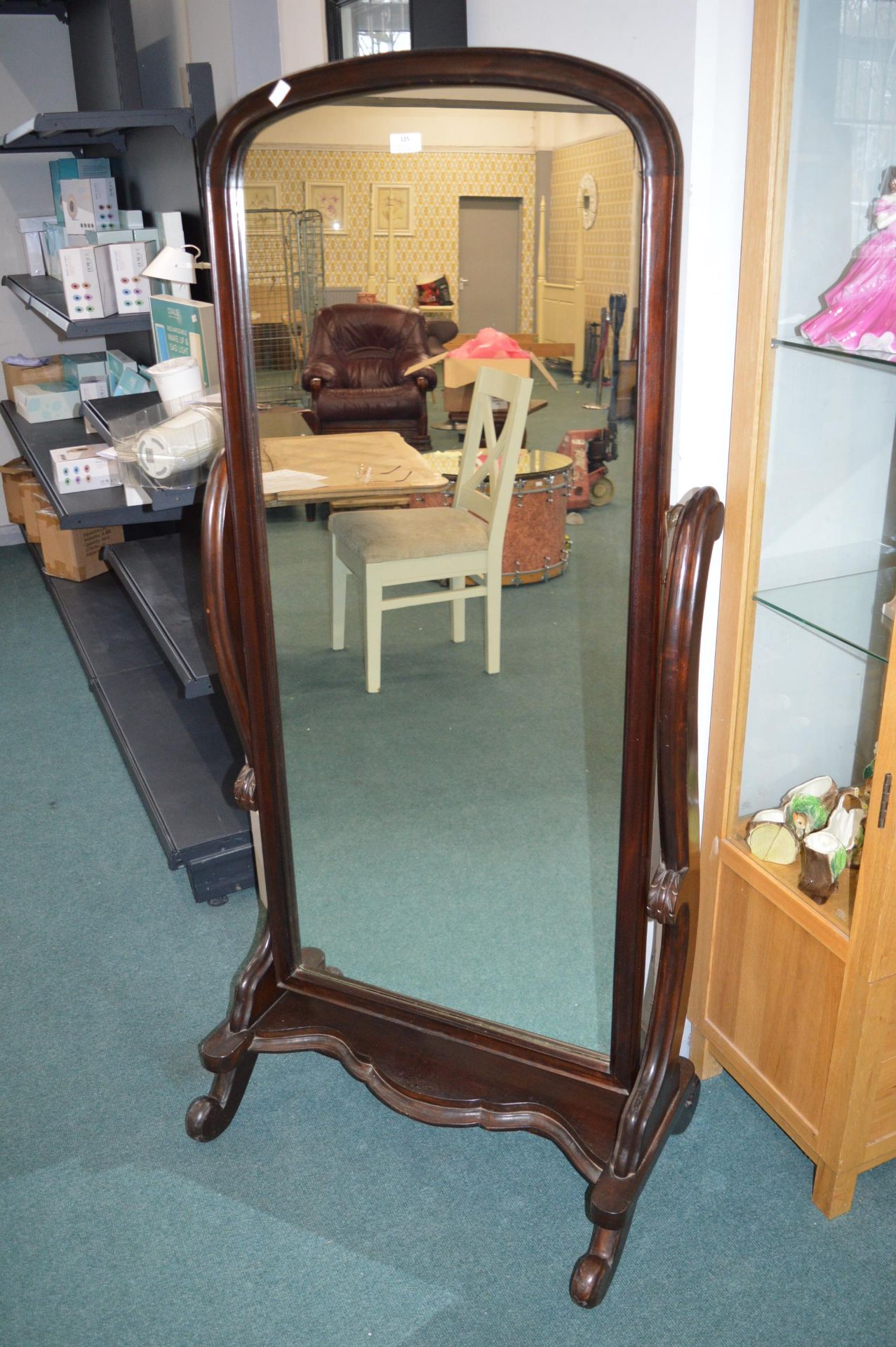 Large Reproduction Cheval Mirror - Image 2 of 2