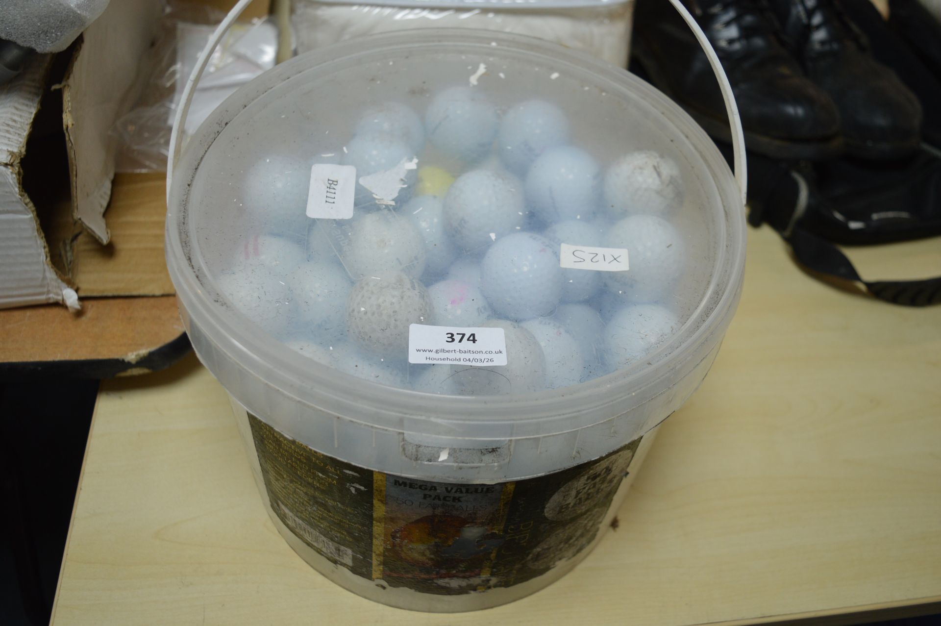 Tub of Golf Balls