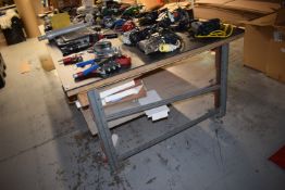 *8ft x 4ft Mobile Worktable Manufactured from Dexion Speedlock Shelving