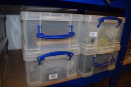 *4x Tough Crates Containing Assorted Fixings etc.