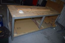 *Aluminium Framed Worktable 180x60cm x 80cm high