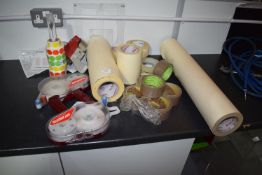 *Rolls of Masking Tape, Tape Dispensers, Parcel Tape, Dot Shot Dispensers, etc.