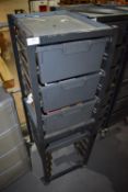 *Mobile Steel Framed Plastic Drawer Unit